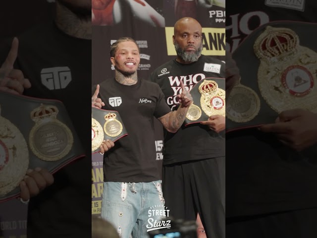 Gervonte Davis Flexing World Championship Belts At Press Conference!